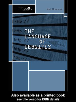 cover image of The Language of Websites